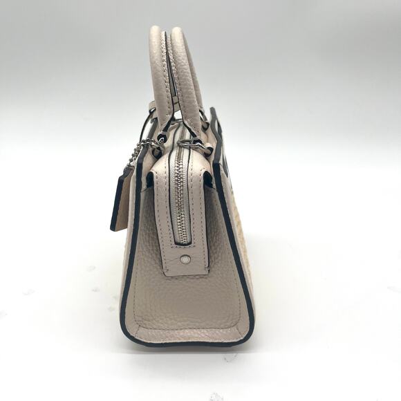 COACH NWOT Micro Zoe with Lock & Key, Woven Straw Bag - Picture 11 of 14